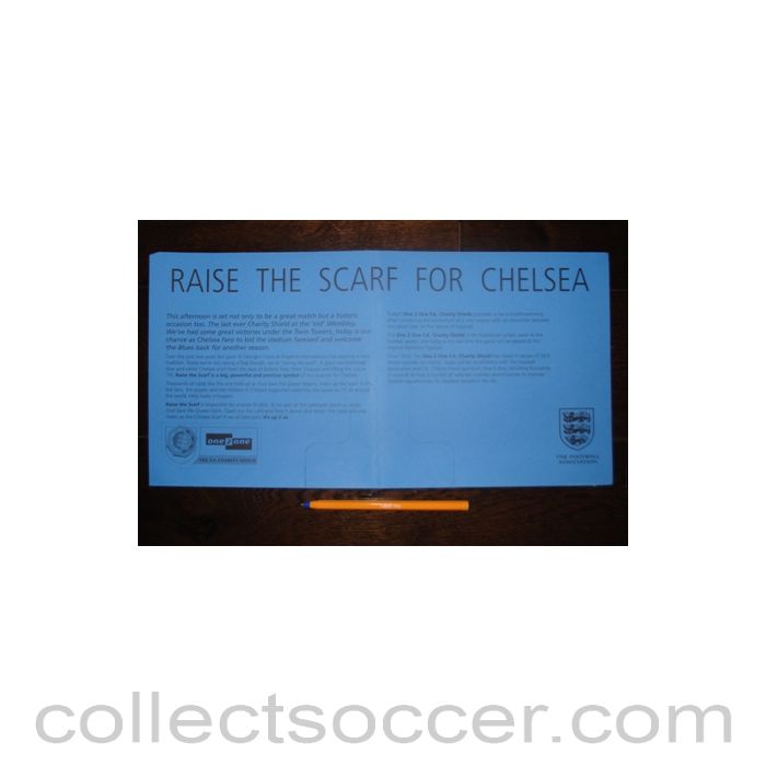 2000 Charity Shield Chelsea v Manchester United The Last Charity Shield at Wembley - sponsors' banner, blue issue