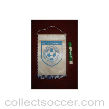 Oslo Football Pennant once property of the football referee Neil Midgley