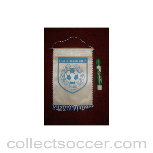 Oslo Football Pennant once property of the football referee Neil Midgley