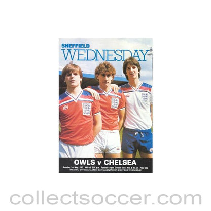 1982 - Sheffield Wednesday vChelsea official programme 01/05/1982