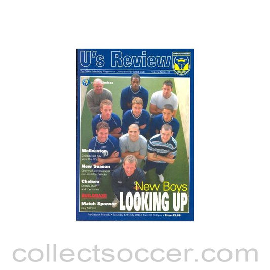2004 - Oxford United vChelsea official programme 17/07/2004