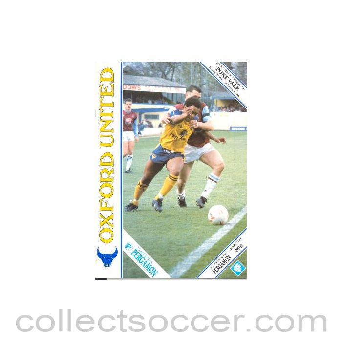 1990 - Oxford United v Port Vale official programme 05/05/1990 League