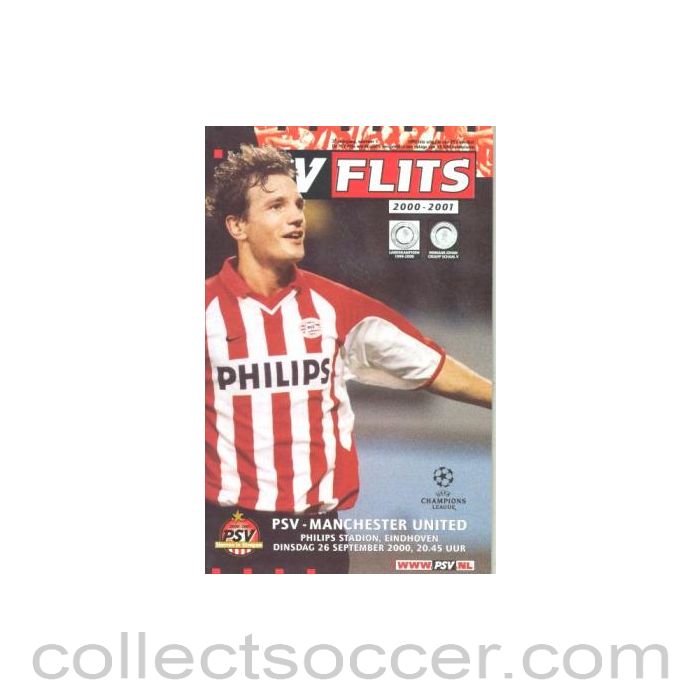 2000 - PSV v Manchester United official programme 26/09/2000 Champions League
