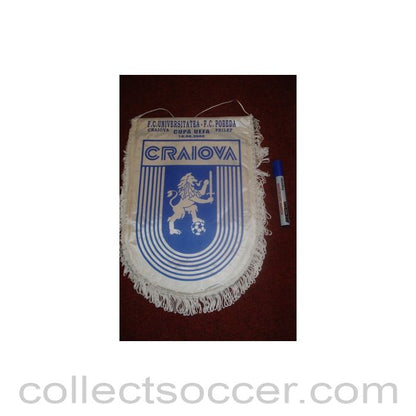 2000 - University FC, Craiova, Romania v Pobeda FC, Prilep, Macedonia pennant 10/08/2000