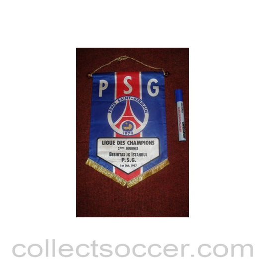 1997 - Paris Saint-Germain v Besiktas, Istambul, Turkey pennant 01/10/1997