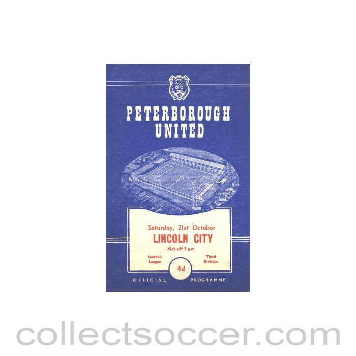 1961 - Peterborough United v Lincoln City official programme 21/10/1961