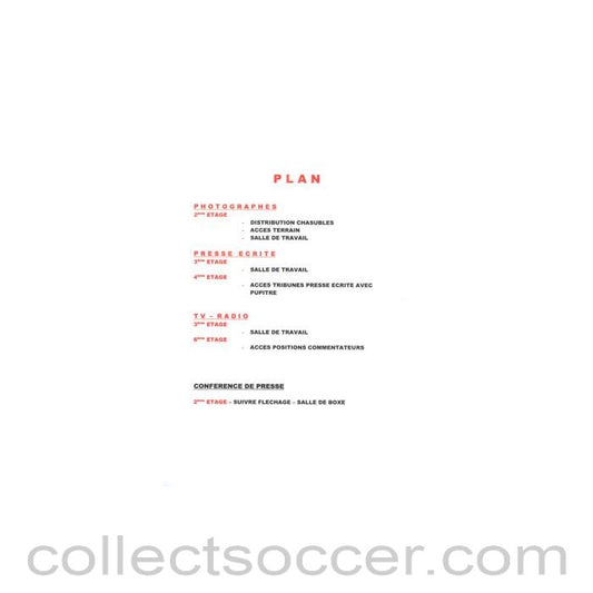 Plan of the Media on a stadium