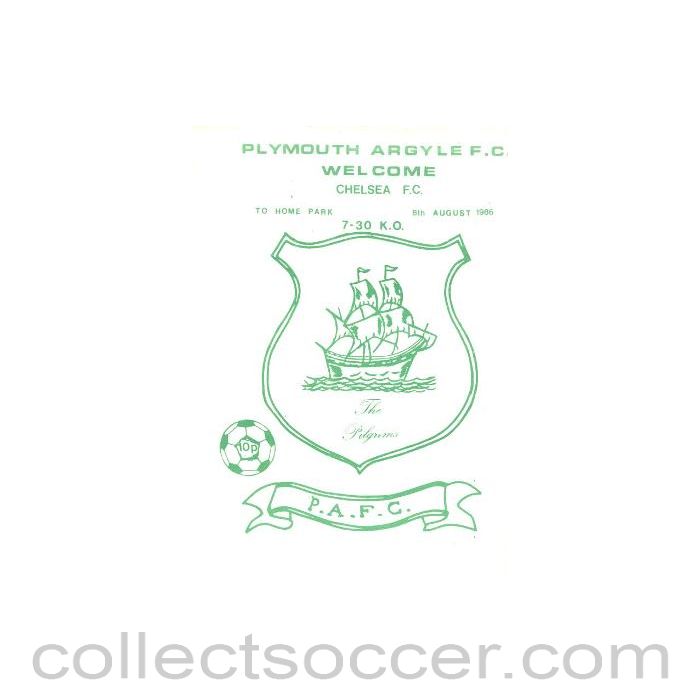 1986 - Plymouth Argyle vChelsea official programme 08/08/1986