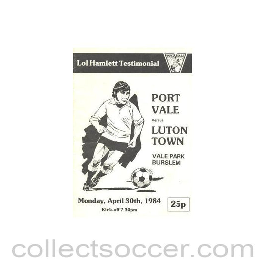 1984 - Port Vale v Luton Town official programme 30/04/1984