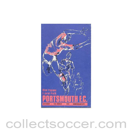 1969 - Portsmouth v Birmingham City official programme 15/03/1969