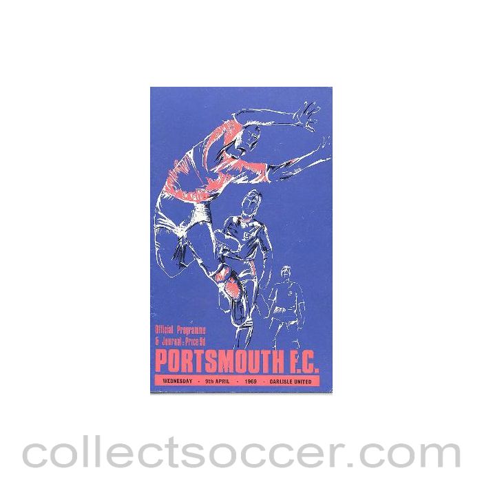 1969 - Portsmouth v Carlisle United official programme 09/04/1969