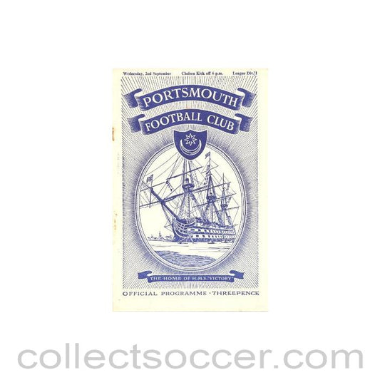 1953 - Portsmouth vChelsea official programme 02/09/1953