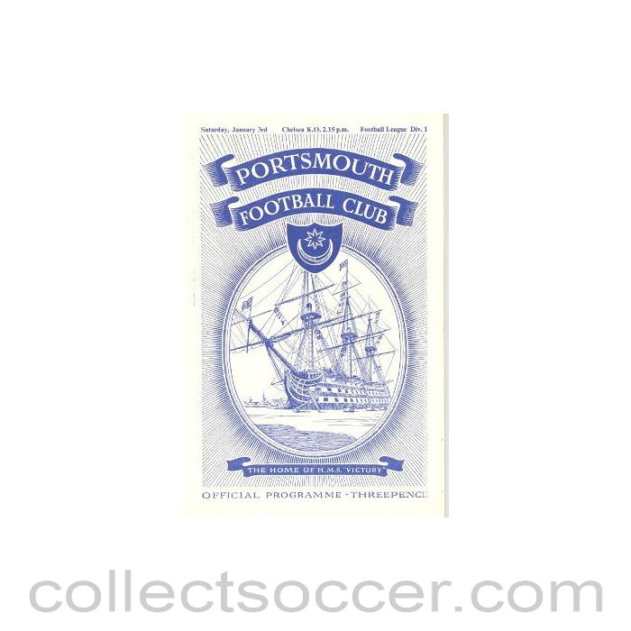 1953 - Portsmouth v Chelsea official football programme 03/01/1953
