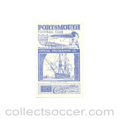 1944 - Portsmouth vChelsea official programme 07/10/1944