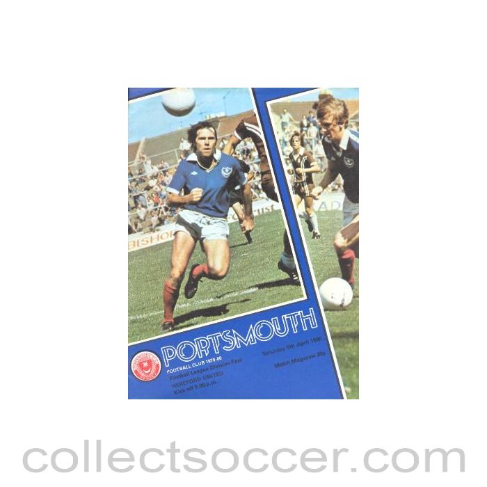 1980 - Portsmouth v Hereford United official programme 05/04/1980