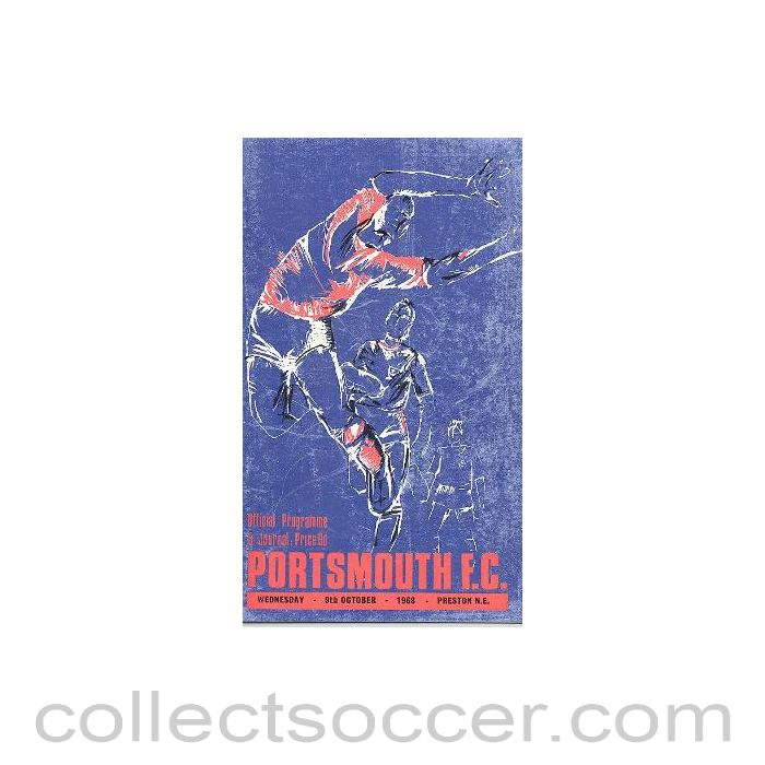 1968 - Portsmouth v Preston North End official programme 09/10/1968