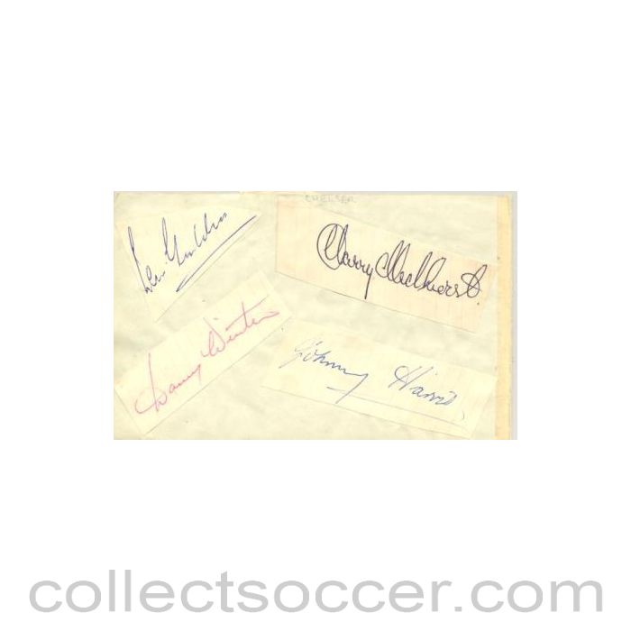 Portsmouth and Chelsea old autographs