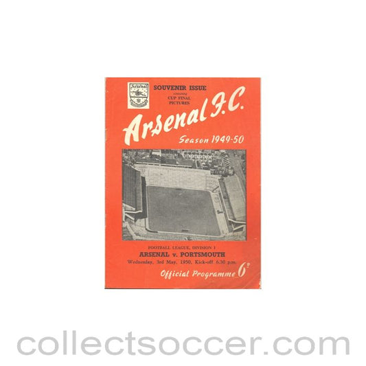 1950 - Arsenal v Portsmouth official programme 03/05/1950