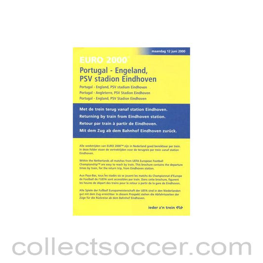 2000 - Euro 2000 Portugal v England official programme 12/06/2000