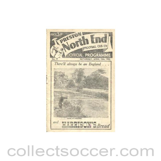 1952 - Preston North End vChelsea official programme 12/04/1952