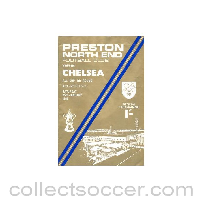 1969 - Preston North End vChelsea official programme 25/01/1969