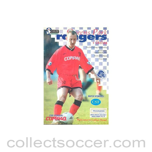 1995 - Queen's Park Rangers vChelsea official programme 22/03/1995