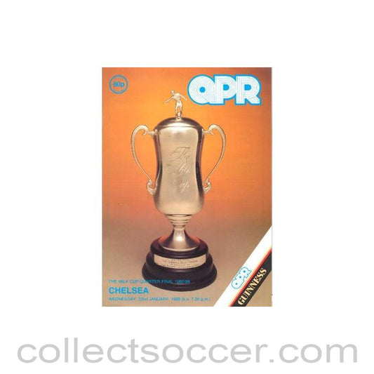 1986 - Queen's Park Rangers v Chelsea official programme 22/01/1986