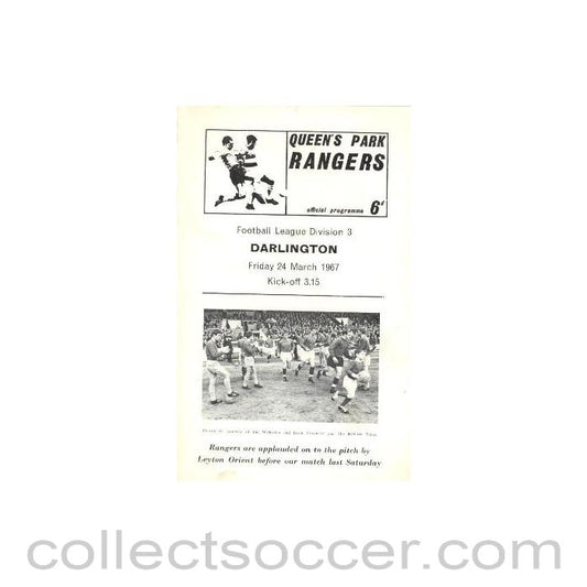 1967 - Queen's Park Rangers v Darlington official programme 24/03/1967