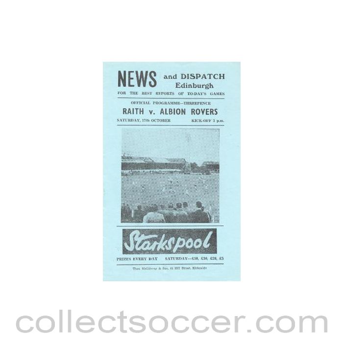 1963 - Raith Rovers v Albion Rovers official programme 17/10/1963