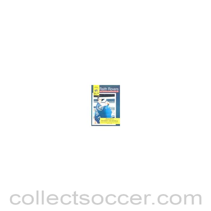1995 - Raith Rovers v Gotu Itrottarfelag official programme 08/08/1995 UEFA Cup