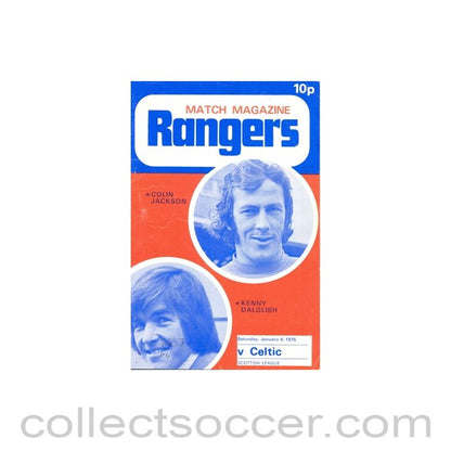 1975 - Glasgow Rangers v Celtic official Programme 04/01/1975
