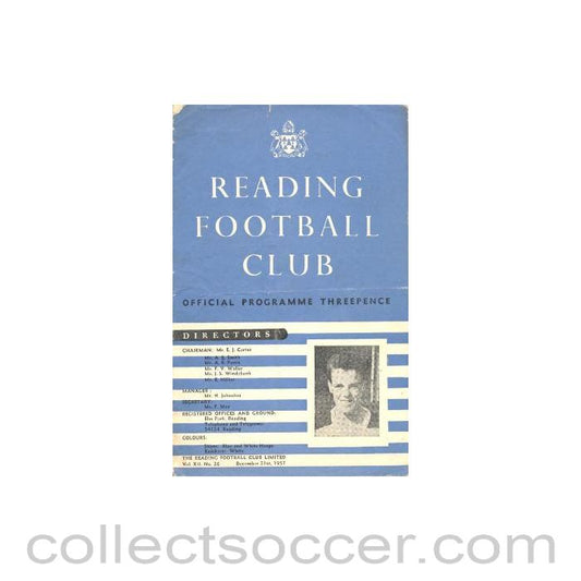1957 - Reading v Coventry City official programme 21/12/1957