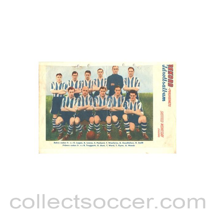 Sheffield Wednesday colour team photograph - Rekord Magazine