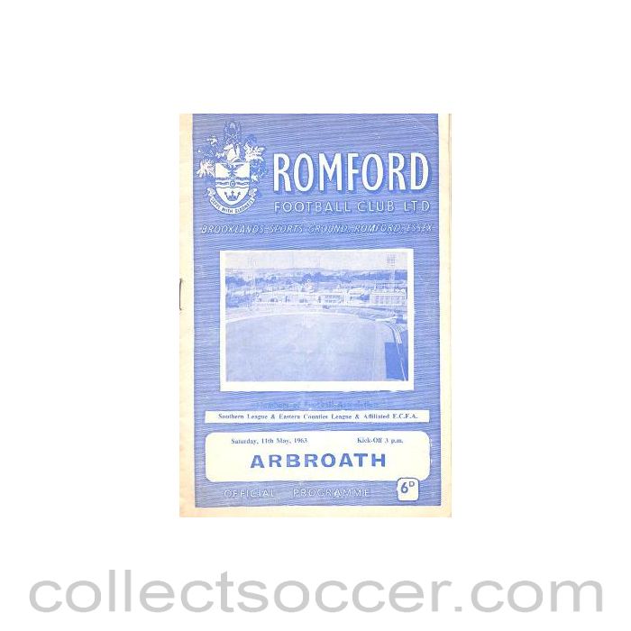 1963 - Romford v Arbroath official programme 11/05/1963
