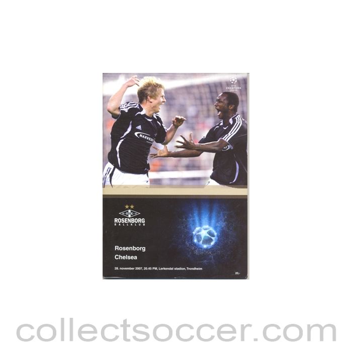 2007 - Rosenborg vChelsea programme 28/11/2007