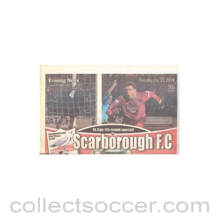 2004 - Scarborough vChelsea Evening News newspaper like programme 22/01/2004