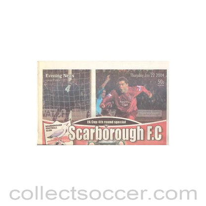 2004 - Scarborough vChelsea Evening News newspaper like programme 22/01/2004