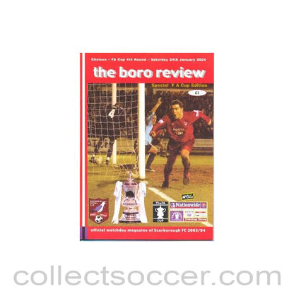 2004 - Scarborough vChelsea Sell Out Official Programme 24/01/2004