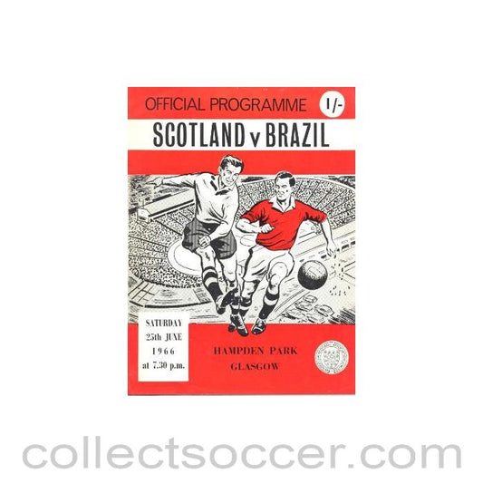 1966 Scotland v Brazil official programme 25/06/1966