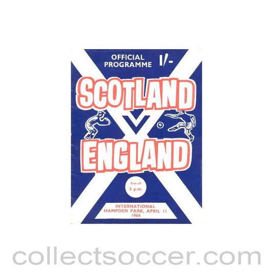 1964 Scotland v England official programme 11/04/1964