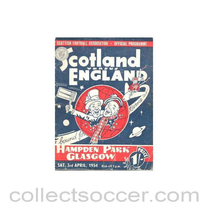1954 Scotland v England official programme 03/04/1954