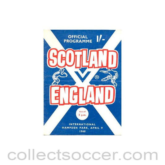 1960 Scotland v England official programme 09/04/1960