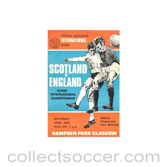 1970 Scotland v England official programme 25/04/1970