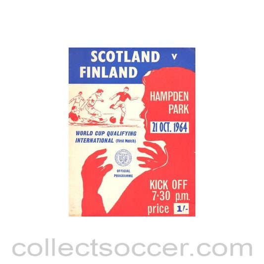 1964 Scotland v Finland official programme 21/10/1964