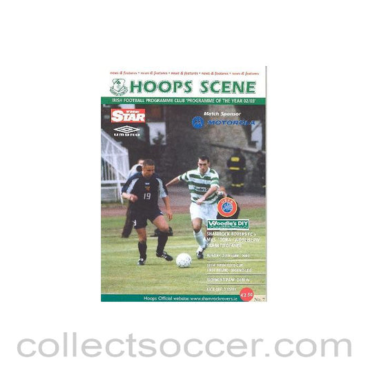 2003 - Shamrock Rovers v Odra, Poland official programme 29/06/2003