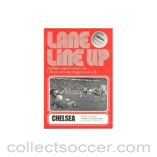 1974 - Sheffield United vChelsea official programme 01/01/1974