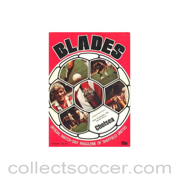 1976 - Sheffield United v Chelsea official programme 03/12/1976