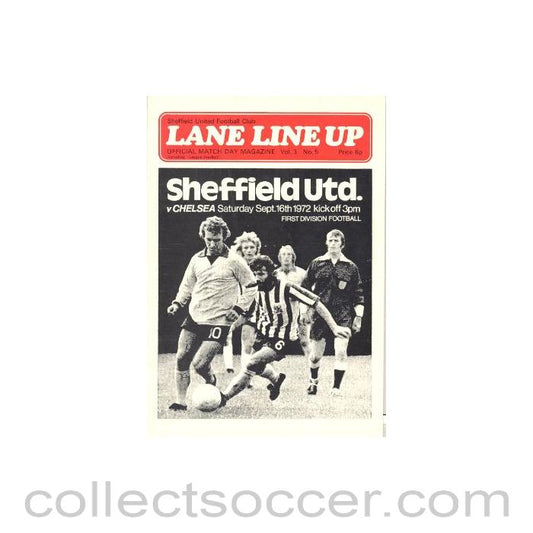 1972 - Sheffield United vChelsea official programme 16/09/1972