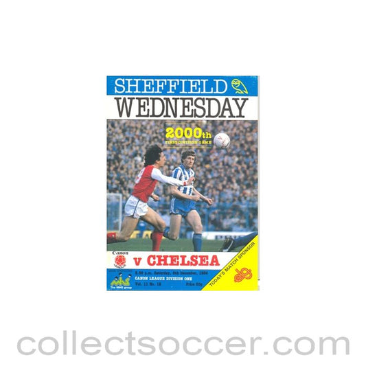 1984 - Sheffield Wednesday v Chelsea official programme 08/12/1984