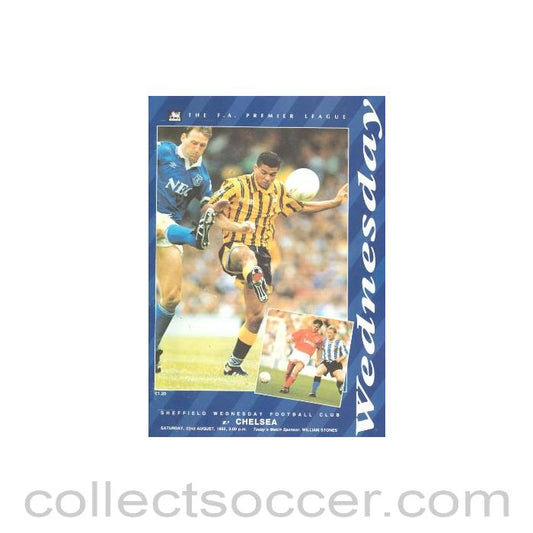 1992 - Sheffield Wednesday vChelsea official programme 22/08/1992